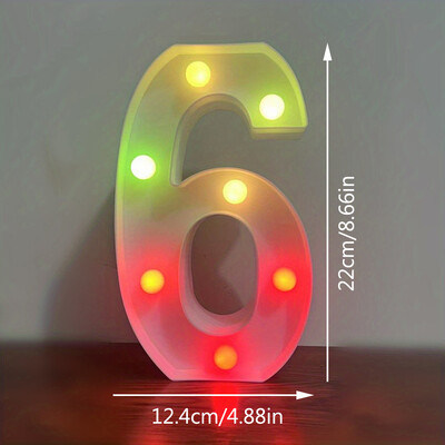 22CM abecedné písmená LED svetlá meniace farbu svetiel dekoračné batériové nočné svetlo pre domácu svadbu, narodeniny, vianočnú párty dekoráciu