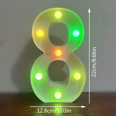 22CM abecedné písmená LED svetlá meniace farbu svetiel dekoračné batériové nočné svetlo pre domácu svadbu, narodeniny, vianočnú párty dekoráciu