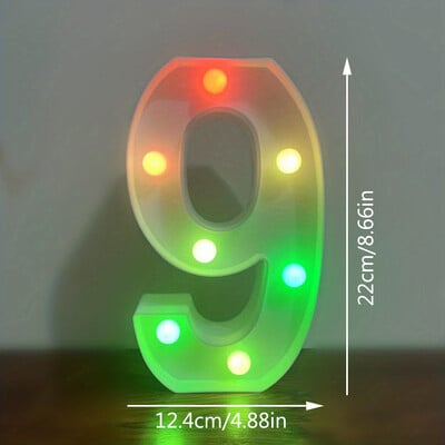 22CM abecedné písmená LED svetlá meniace farbu svetiel dekoračné batériové nočné svetlo pre domácu svadbu, narodeniny, vianočnú párty dekoráciu