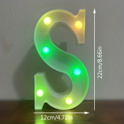 22CM abecedné písmená LED svetlá meniace farbu svetiel dekoračné batériové nočné svetlo pre domácu svadbu, narodeniny, vianočnú párty dekoráciu