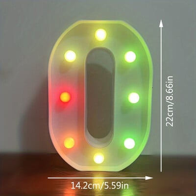 22CM abecedné písmená LED svetlá meniace farbu svetiel dekoračné batériové nočné svetlo pre domácu svadbu, narodeniny, vianočnú párty dekoráciu