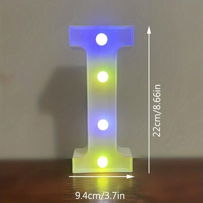 22CM abecedné písmená LED svetlá meniace farbu svetiel dekoračné batériové nočné svetlo pre domácu svadbu, narodeniny, vianočnú párty dekoráciu