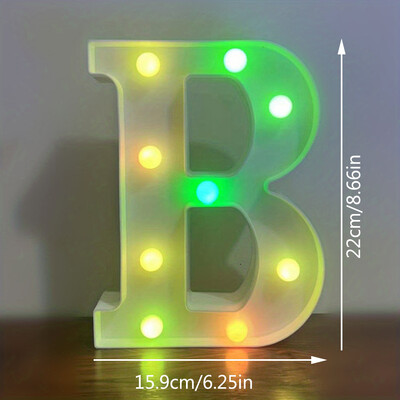22CM abecedné písmená LED svetlá meniace farbu svetiel dekoračné batériové nočné svetlo pre domácu svadbu, narodeniny, vianočnú párty dekoráciu