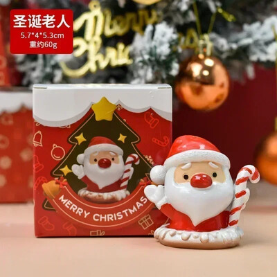 Figúrky zvierat, tučniak, pes, medveď, slon, sob, žaba, Santa Claus, snehuliak, strom, figúrka, živica, remeslá, darček pre deti, hračky