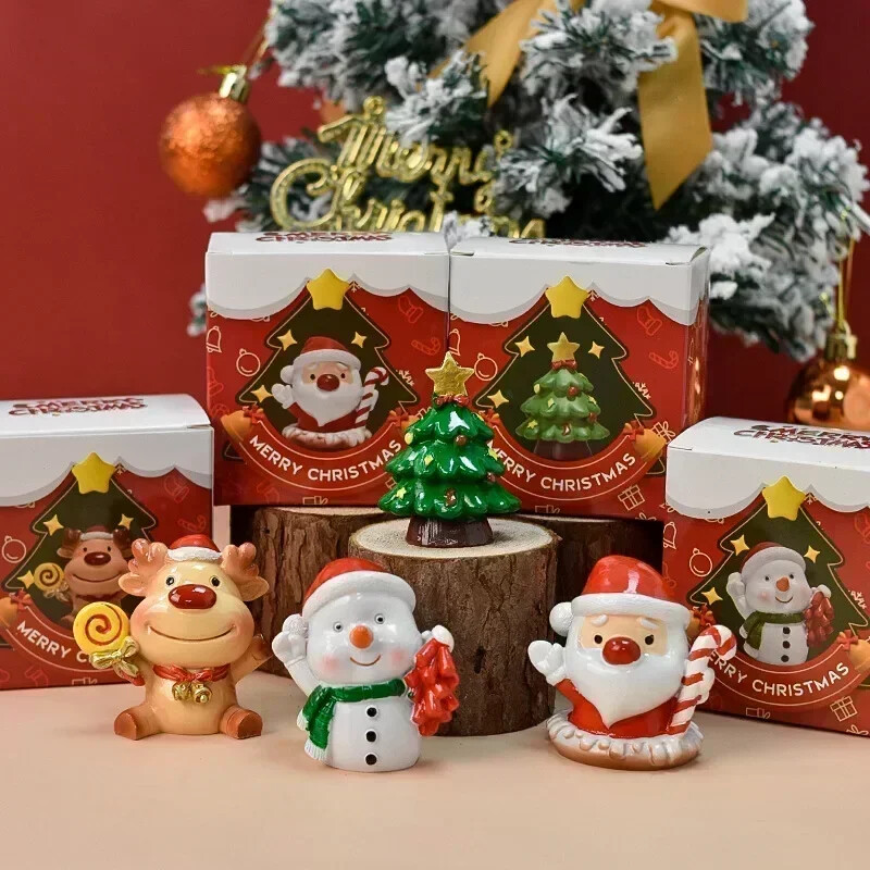 Figúrky zvierat, tučniak, pes, medveď, slon, sob, žaba, Santa Claus, snehuliak, strom, figúrka, živica, remeslá, darček pre deti, hračky