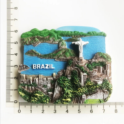 Brazílske magnety na chladničku Rio de Janeiro Cestovné suveníry Nálepky na chladničku Vianočné darčeky Fotomagnetické nálepky na stenu