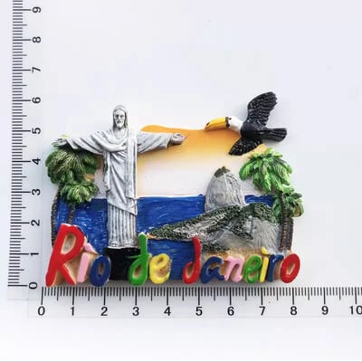 Brazílske magnety na chladničku Rio de Janeiro Cestovné suveníry Nálepky na chladničku Vianočné darčeky Fotomagnetické nálepky na stenu