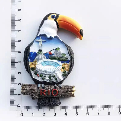 Brazílske magnety na chladničku Rio de Janeiro Cestovné suveníry Nálepky na chladničku Vianočné darčeky Fotomagnetické nálepky na stenu