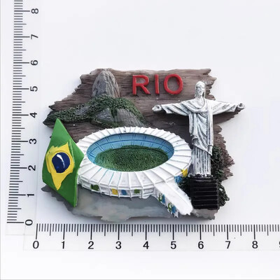 Brazílske magnety na chladničku Rio de Janeiro Cestovné suveníry Nálepky na chladničku Vianočné darčeky Fotomagnetické nálepky na stenu