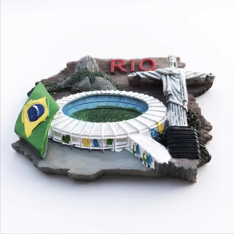 Brazílske magnety na chladničku Rio de Janeiro Cestovné suveníry Nálepky na chladničku Vianočné darčeky Fotomagnetické nálepky na stenu