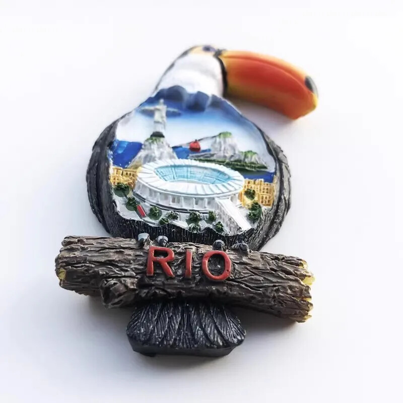 Brazílske magnety na chladničku Rio de Janeiro Cestovné suveníry Nálepky na chladničku Vianočné darčeky Fotomagnetické nálepky na stenu