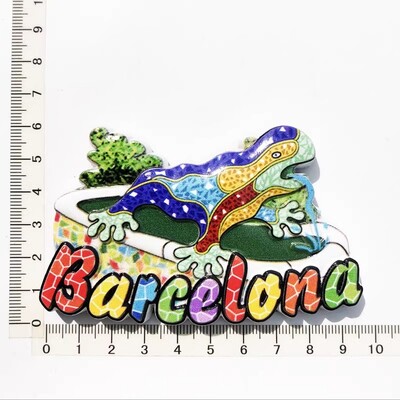 Oraș turistic spaniol Barcelona arte decorative creative magnet autocolant frigider mesaj umanist 3D