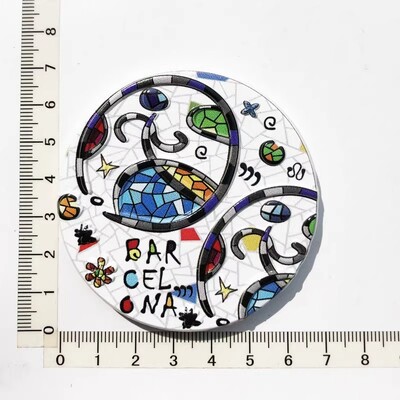 Oraș turistic spaniol Barcelona arte decorative creative magnet autocolant frigider mesaj umanist 3D