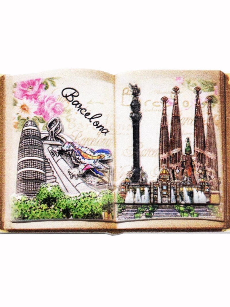 Oraș turistic spaniol Barcelona arte decorative creative magnet autocolant frigider mesaj umanist 3D