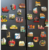 Autocolant pentru frigider din rășină Washington SUA Germania Castelul Neuschwanstein Franța Italia Gugu Bell Autocolant magnetic pentru frigider