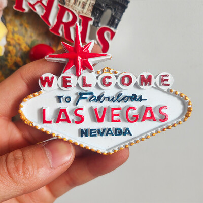 Autocolant pentru frigider din rășină Washington SUA Germania Castelul Neuschwanstein Franța Italia Gugu Bell Autocolant magnetic pentru frigider