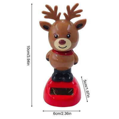 Karácsonyi napenergiával működő táncos játékok Napenergiával működő lengő játékok Aranyos autós, rázós fejű baba jávorszarvas Mikulás Hóember pingvin hinta figurák