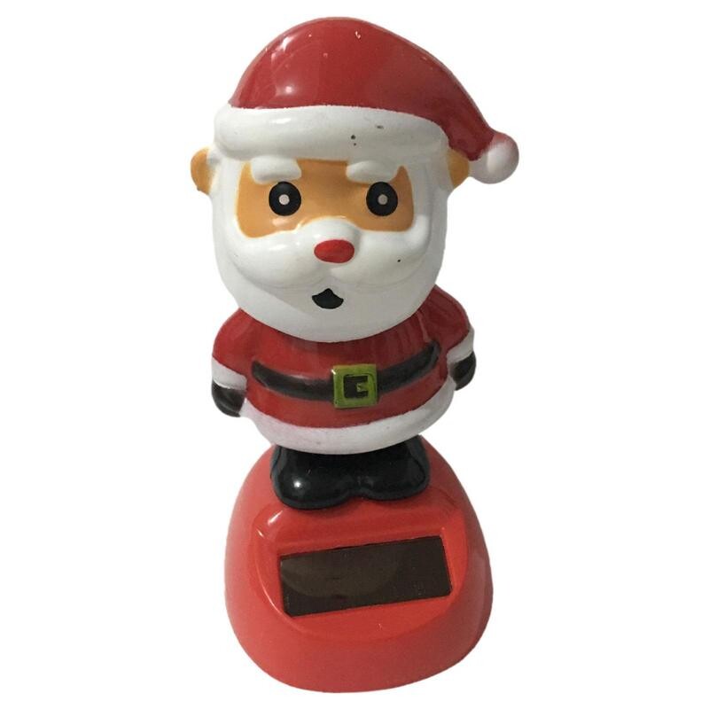 Karácsonyi napenergiával működő táncos játékok Napenergiával működő lengő játékok Aranyos autós, rázós fejű baba jávorszarvas Mikulás Hóember pingvin hinta figurák