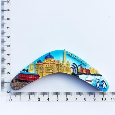 Magnet na chladničku s motívom Austrálie, suvenír, Melbourne, Sydney, Perth, Gold Coast City, kultúrna krajina, remeselné magnetické nálepky, bytové dekorácie