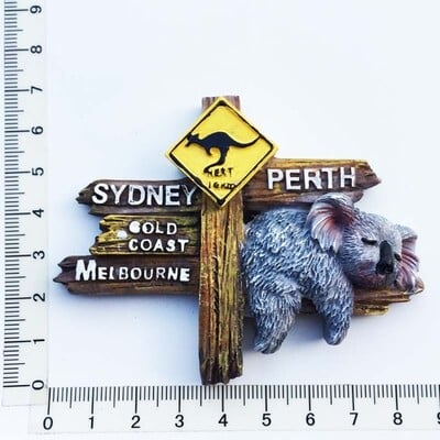 Magnet na chladničku s motívom Austrálie, suvenír, Melbourne, Sydney, Perth, Gold Coast City, kultúrna krajina, remeselné magnetické nálepky, bytové dekorácie