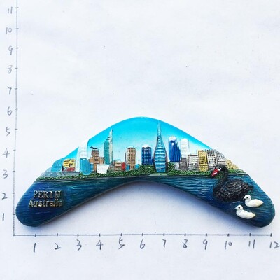 Magnet na chladničku s motívom Austrálie, suvenír, Melbourne, Sydney, Perth, Gold Coast City, kultúrna krajina, remeselné magnetické nálepky, bytové dekorácie