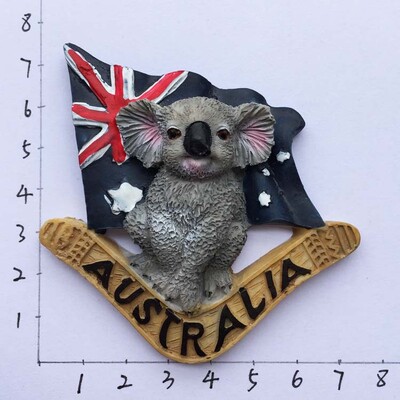 Magnet na chladničku s motívom Austrálie, suvenír, Melbourne, Sydney, Perth, Gold Coast City, kultúrna krajina, remeselné magnetické nálepky, bytové dekorácie