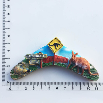 Magnet na chladničku s motívom Austrálie, suvenír, Melbourne, Sydney, Perth, Gold Coast City, kultúrna krajina, remeselné magnetické nálepky, bytové dekorácie
