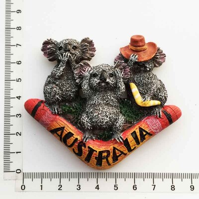 Magnet na chladničku s motívom Austrálie, suvenír, Melbourne, Sydney, Perth, Gold Coast City, kultúrna krajina, remeselné magnetické nálepky, bytové dekorácie