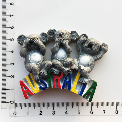 Magnet na chladničku s motívom Austrálie, suvenír, Melbourne, Sydney, Perth, Gold Coast City, kultúrna krajina, remeselné magnetické nálepky, bytové dekorácie