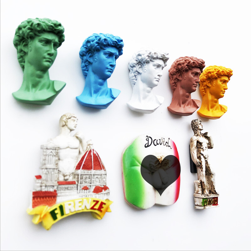 Európa Olaszország Dávid 3D hűtőmágnesek turisztikai emléktárgyak hűtőszekrény mágneses matrica gyűjtemény kézműves ajándék