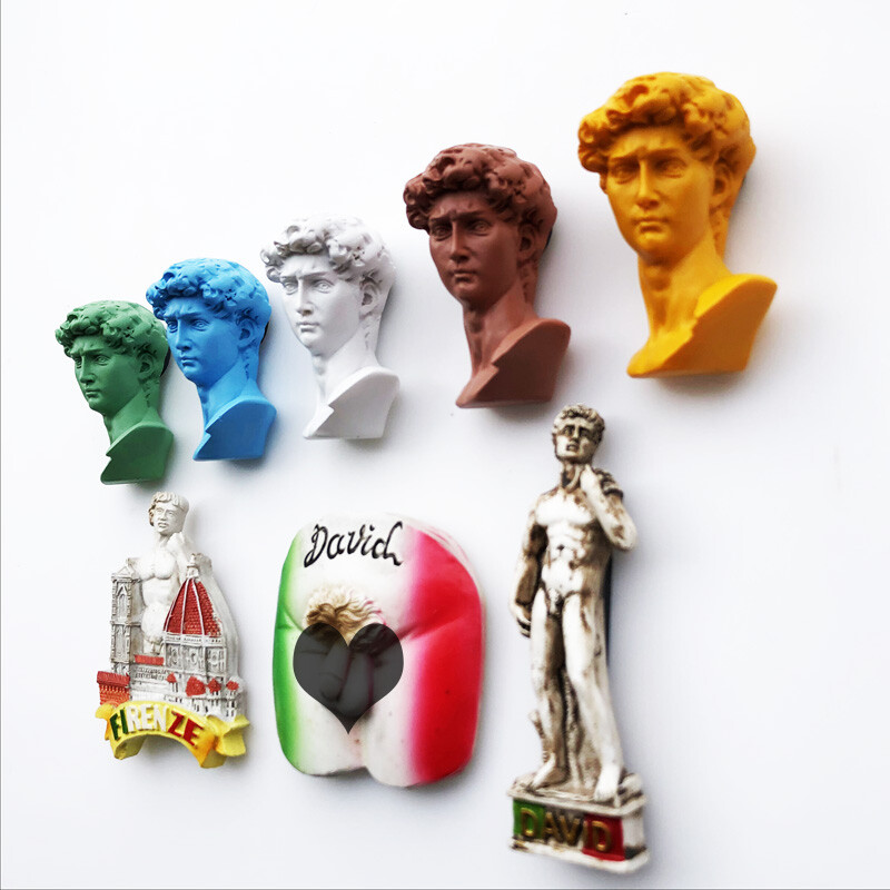 Európa Olaszország Dávid 3D hűtőmágnesek turisztikai emléktárgyak hűtőszekrény mágneses matrica gyűjtemény kézműves ajándék