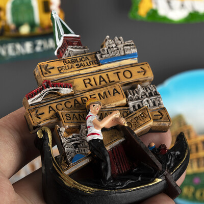 Europa Italija Roma Venecija šaldytuvo magnetai Šaldytuvo lipdukai 3D magnetiniai lipdukai Italijos turizmo suvenyrų kolekcija Dovanos