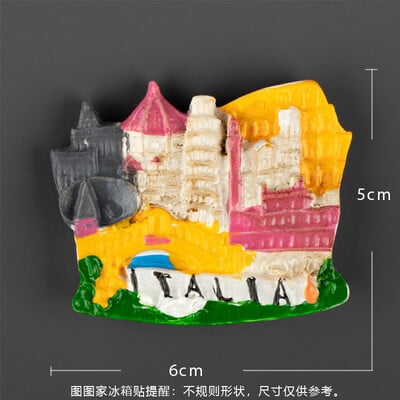 Europa Italia Roma Veneția Magneți pentru frigider Autocolante pentru frigider Autocolante magnetice 3D Turism italian Suveniruri Colecție Cadouri