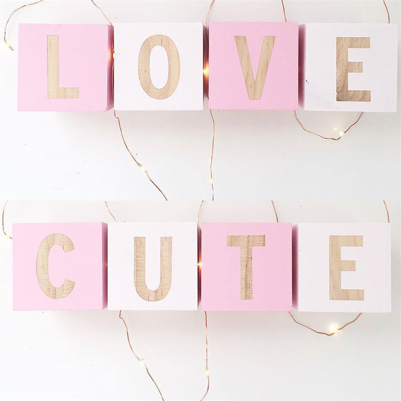 Скандинавски дървени азбучни букви Блокчета с имена на бебета за детска стая Декор за фотосесия на спалнята Новородени подаръци за спомен Образователни играчки