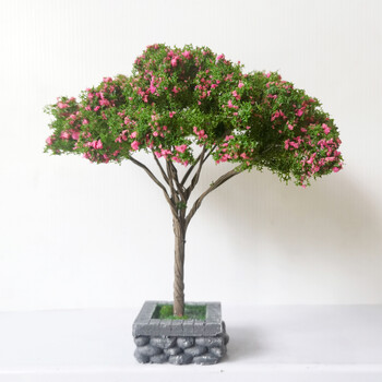 Προσομοίωση 12cm Ζυγαριά μοντέλου Cherry Blossom Tree Tree Japanstyle με βάση Μοντέλο Υλικό Διάταξη τρένου Διακόσμηση κουκλόσπιτου