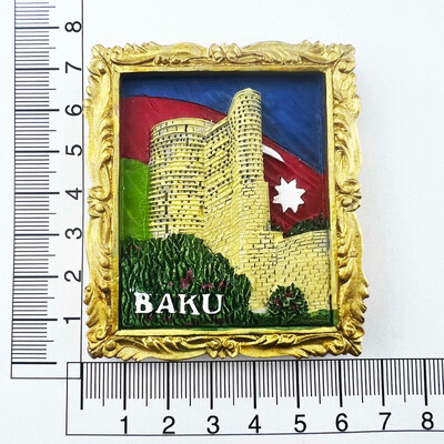 Azerbajdzsán Utazó Mágnesek Baku Turisztikai Ajándéktárgyak Hűtőmatricák Lakberendezés Esküvői Ajándékok Mágneses matricák