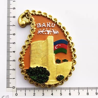 Azerbajdzsán Utazó Mágnesek Baku Turisztikai Ajándéktárgyak Hűtőmatricák Lakberendezés Esküvői Ajándékok Mágneses matricák