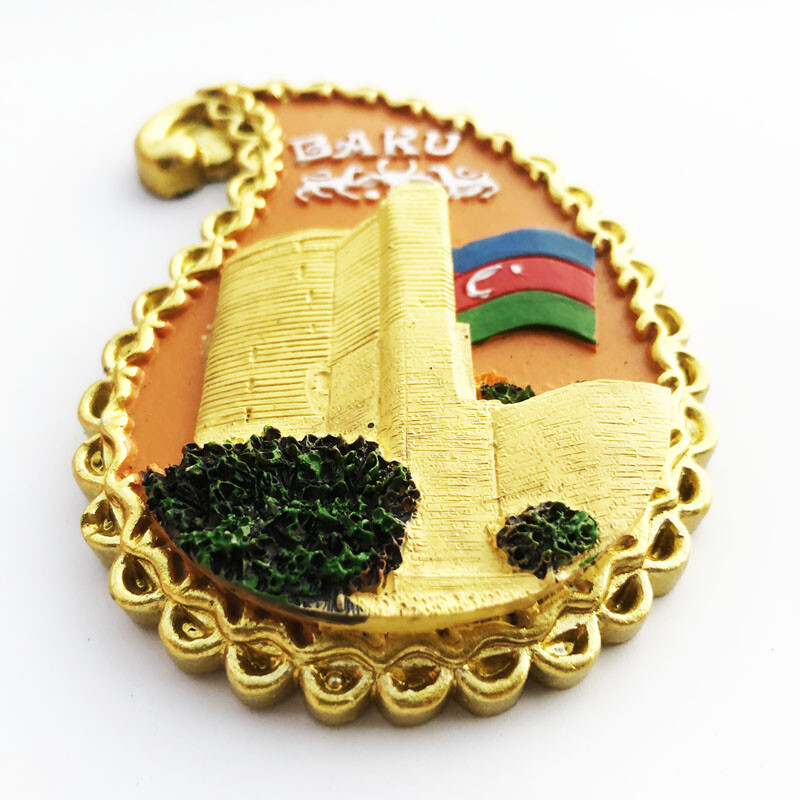 Azerbajdzsán Utazó Mágnesek Baku Turisztikai Ajándéktárgyak Hűtőmatricák Lakberendezés Esküvői Ajándékok Mágneses matricák