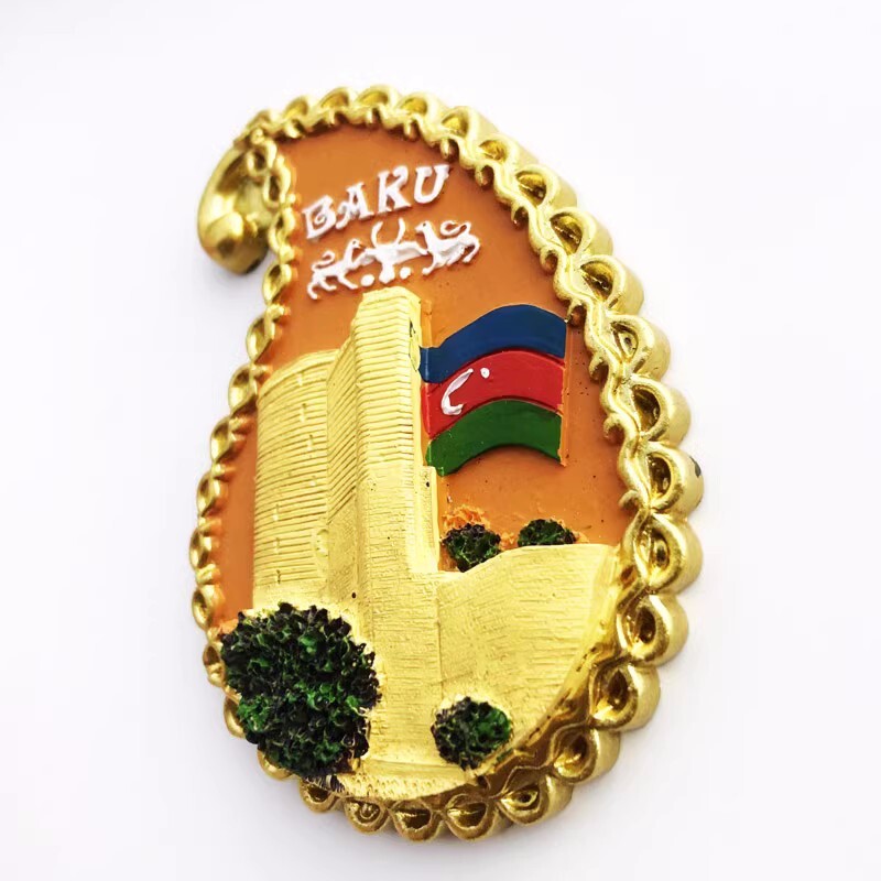 Azerbajdzsán Utazó Mágnesek Baku Turisztikai Ajándéktárgyak Hűtőmatricák Lakberendezés Esküvői Ajándékok Mágneses matricák