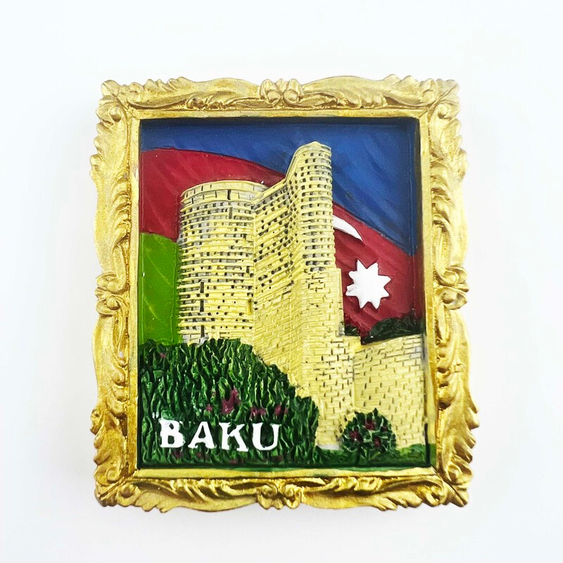 Azerbajdzsán Utazó Mágnesek Baku Turisztikai Ajándéktárgyak Hűtőmatricák Lakberendezés Esküvői Ajándékok Mágneses matricák
