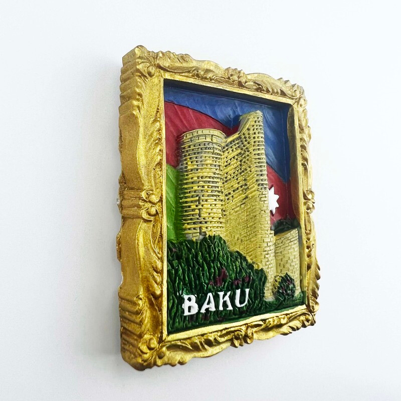 Azerbajdzsán Utazó Mágnesek Baku Turisztikai Ajándéktárgyak Hűtőmatricák Lakberendezés Esküvői Ajándékok Mágneses matricák
