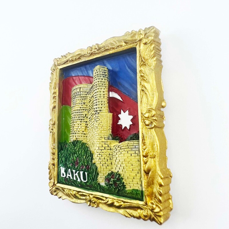 Azerbajdzsán Utazó Mágnesek Baku Turisztikai Ajándéktárgyak Hűtőmatricák Lakberendezés Esküvői Ajándékok Mágneses matricák