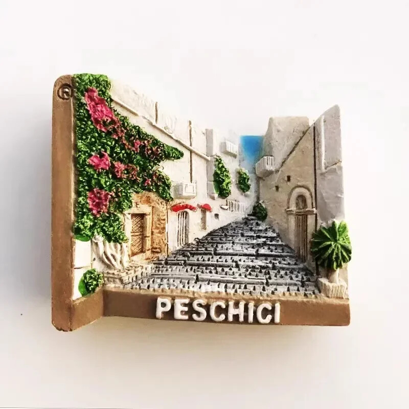 Taliansko Magnety na chladničku Vieste Matera Bari Tropea Peschici Alberobello Suveníry na cestách Darčeky Nálepky na chladničku