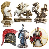 Erou mitologic grecesc Statuia lui Ahile Războinic blindat Magneți pentru frigider 3D Suveniruri turistice Autocolante magnetice pentru frigider