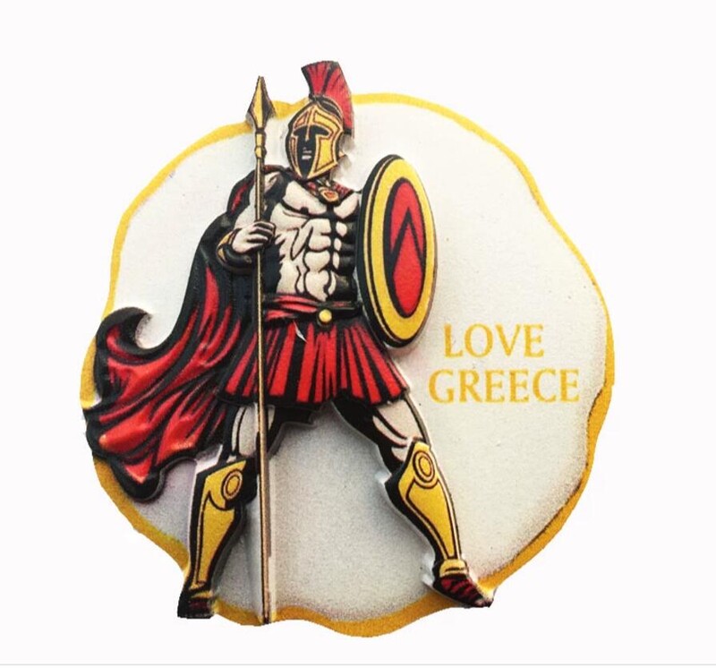 Erou mitologic grecesc Statuia lui Ahile Războinic blindat Magneți pentru frigider 3D Suveniruri turistice Autocolante magnetice pentru frigider