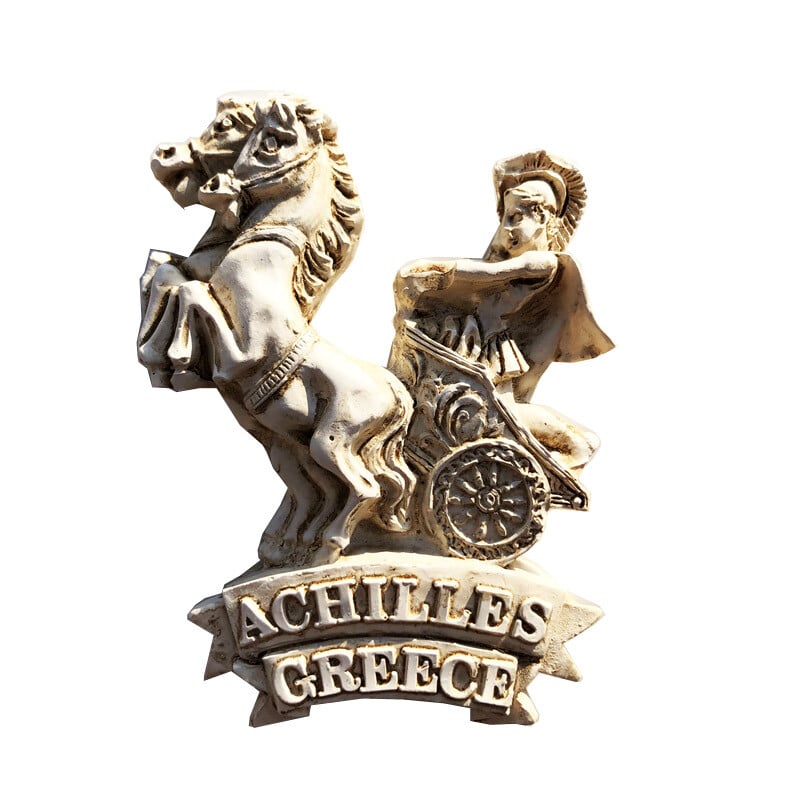 Erou mitologic grecesc Statuia lui Ahile Războinic blindat Magneți pentru frigider 3D Suveniruri turistice Autocolante magnetice pentru frigider