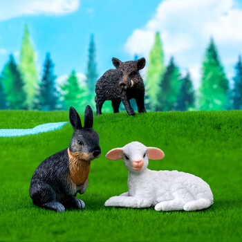 Figurines Miniatures Simulated Farm Pig Sheep Animals Μικροστολίδια τοπίου για διακοσμήσεις σπιτιού Διακόσμηση για αξεσουάρ δωματίου