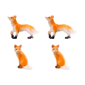 Figurines Miniatures Simulated Fox Animal Micro στολίδια τοπίου για διακόσμηση σπιτιού Διακόσμηση δωματίου Αξεσουάρ γραφείου Kawaii