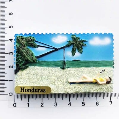 Severná Amerika Honduras Roatan 3D magnety na chladničku Turistický suvenír Magnetické nálepky na chladničku Kolekcia remeselných darčekov