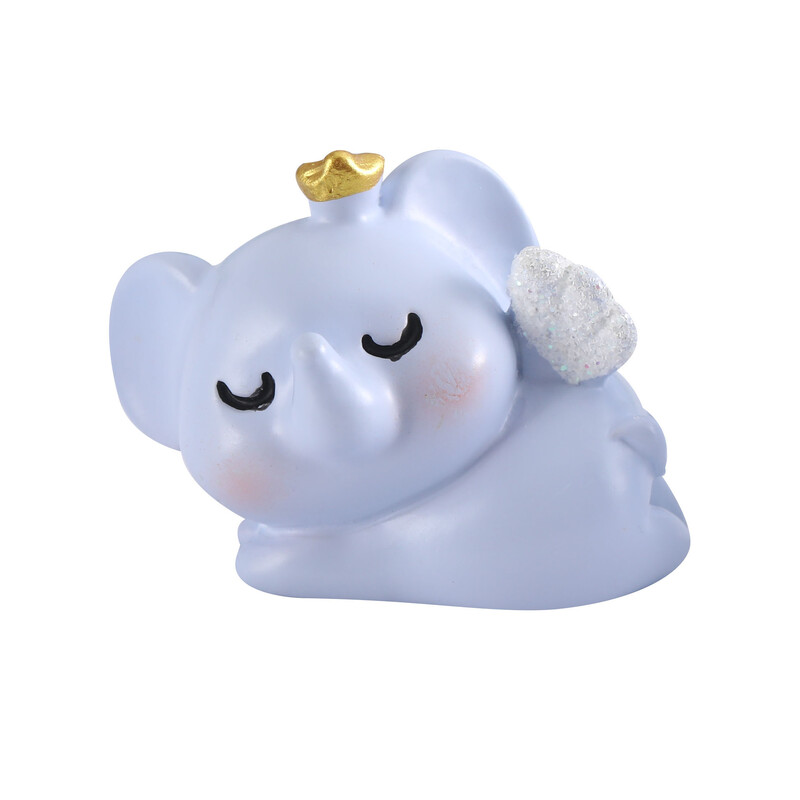 6 buc figurine miniaturale drăguț roz albastru elefant micro peisaj ornamente pentru decorarea interioară a camerei accesorii de birou kawaii